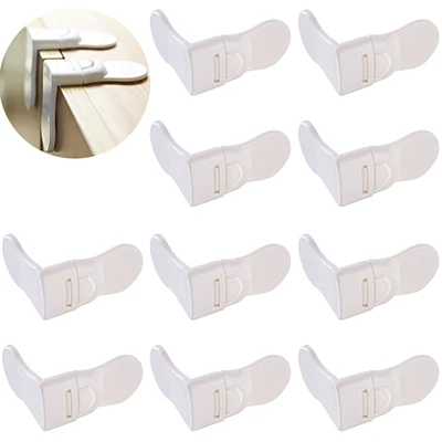 10pcs locks 10 шт./партия, Детские замки с предохранительным ящиком, защитные замки для детей, безопасная безопасность, Enfant для дверей шкафа, для детей - Цвет: 10pcs locks