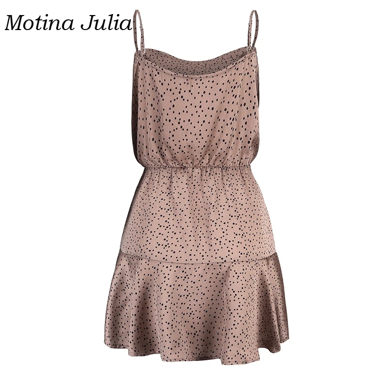 Motina Julia 2019 летнее платье в горошек женское большой маятник бохо Пляжное женские