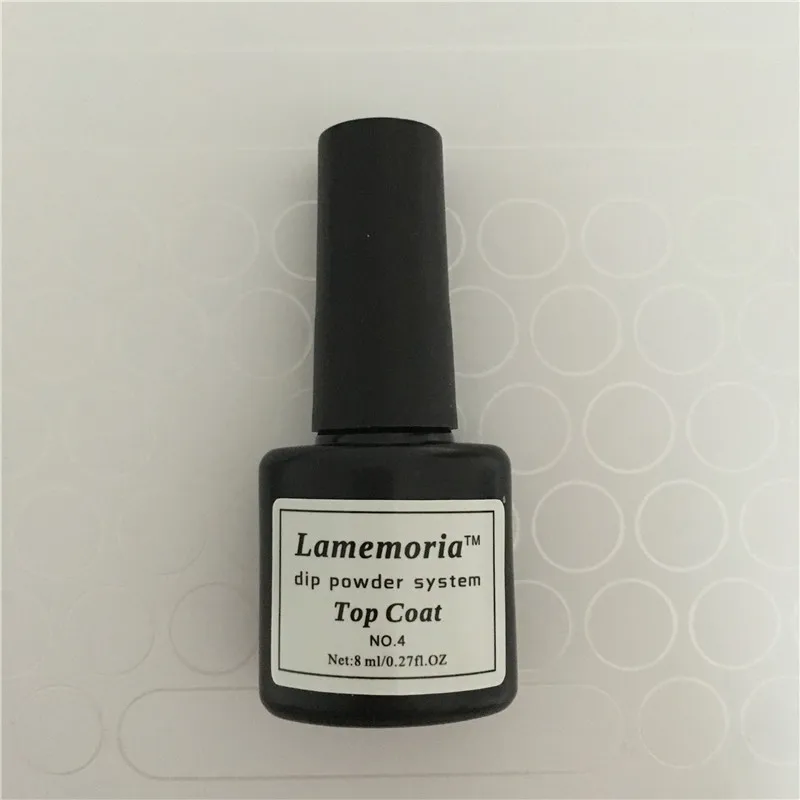 No.4 Top Coat 10 мл порошок для погружения ногтей Dip первой необходимости пигмент пудра для напыления системы набор для полировки ногтей Базовое покрытие для гель-лака Топ Лак красный розовый телесный Kiara Sky - Color: No.4 Top Coat