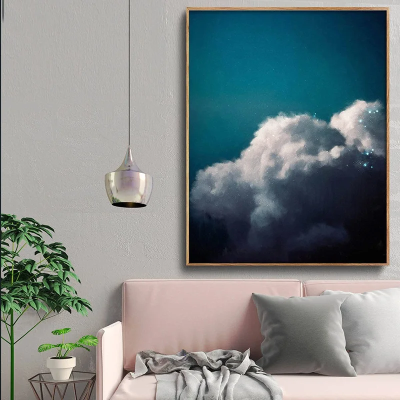 

Painting Abstract Colorful Cloud Poster Landscape Painting For Nursery Decorations Watercolor Posters And Prints No Framed