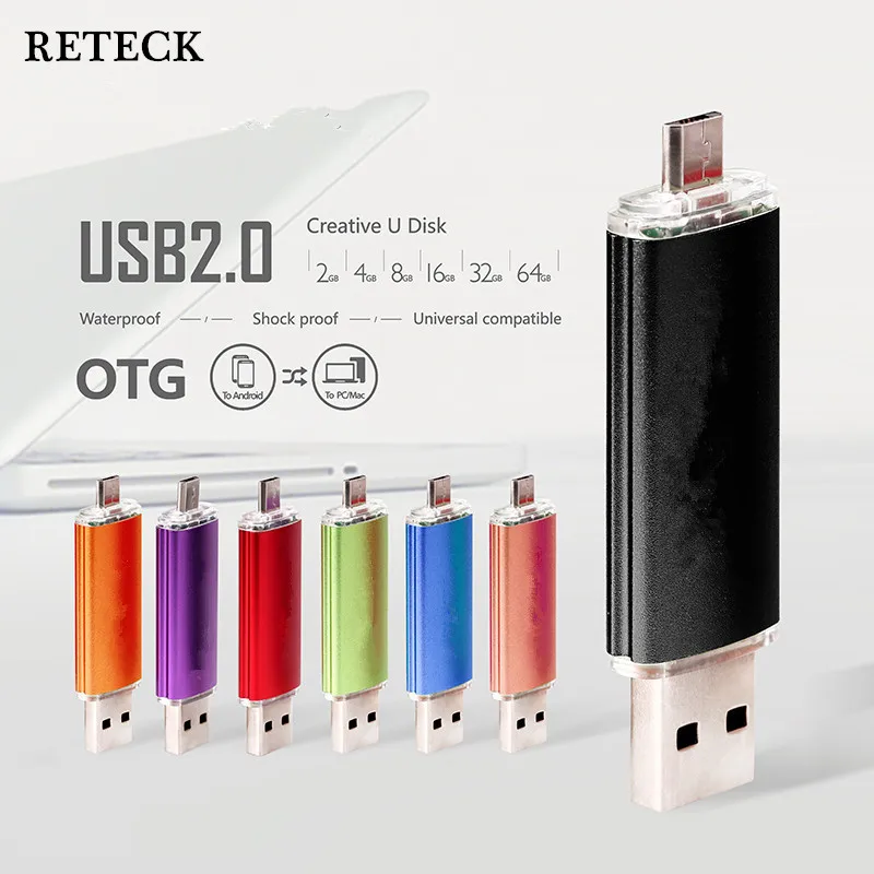 Free shipping OTG smart phone usb 2.0 key drive dual computer memory u disk 16GB mobile android flash | Компьютеры и офис