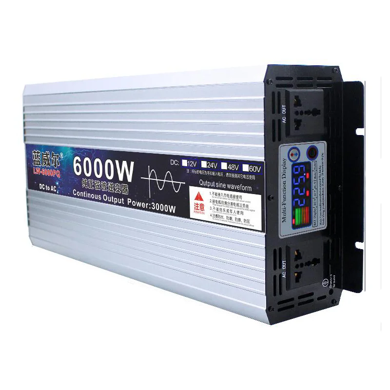 12V24V48V60V до 110 В немодулированная Синусоидальная волна 6000 Вт Инвертор с зарядным устройством
