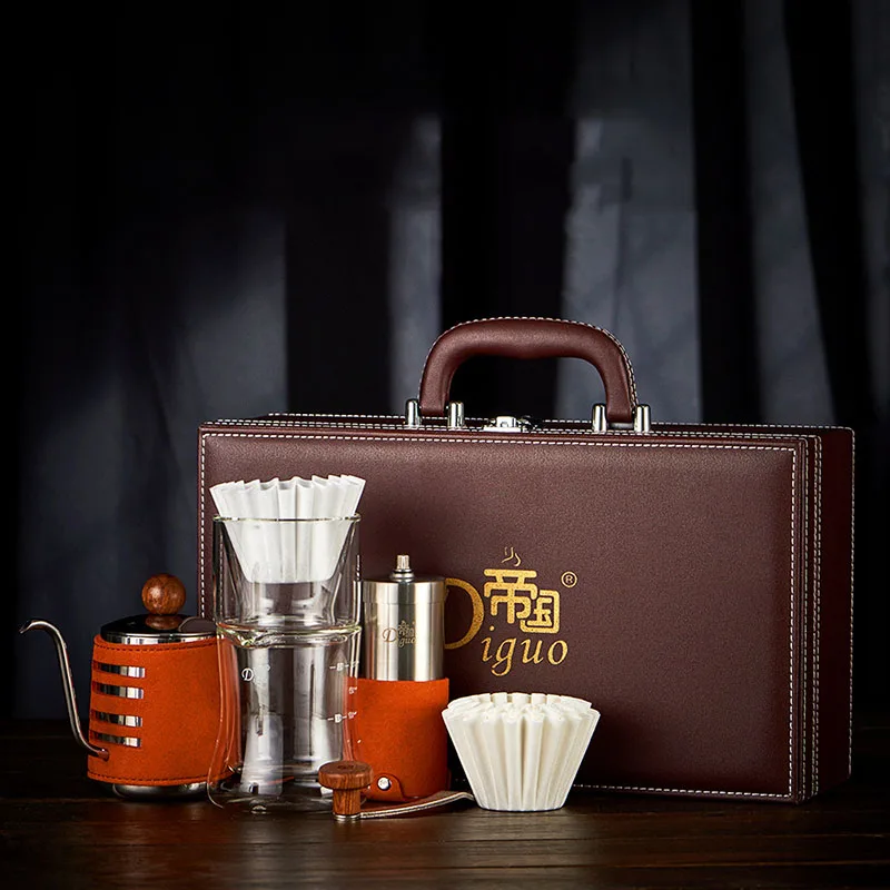 Боросиликатное стекло ручной кофейник кофе шлифовальные станки Набор эспрессо