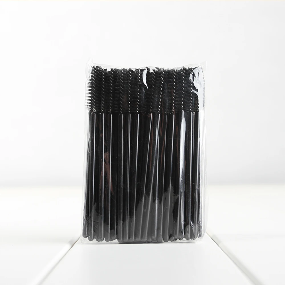 50 шт одноразовые щеточки с тушью для ресниц Аппликатор палочка кисти макияжа