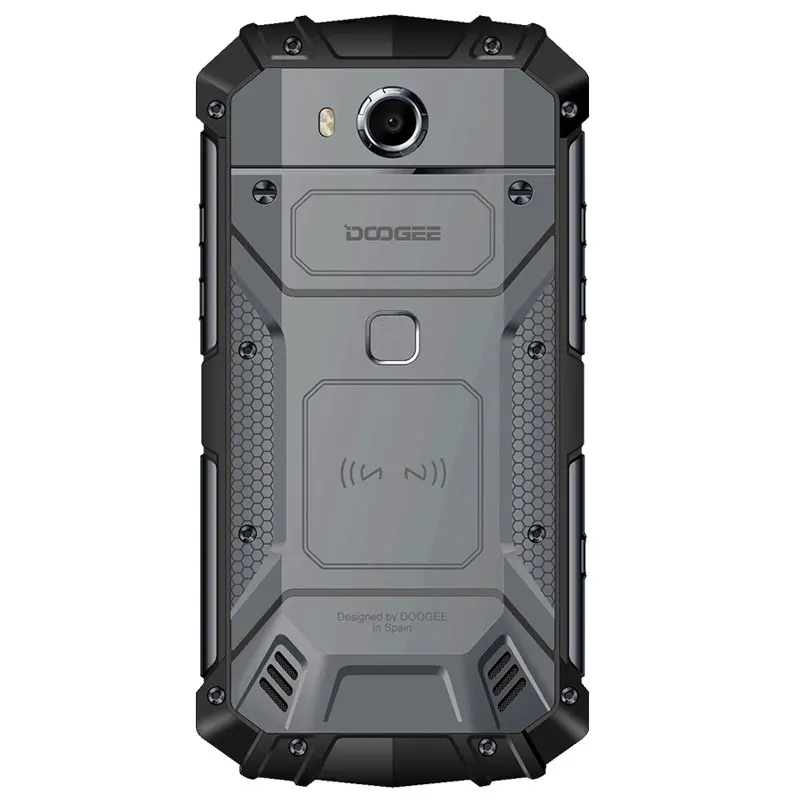 DOOGEE S60 Lite IP68 водонепроницаемый сотовый телефон 5," 4 Гб ОЗУ 32 Гб ПЗУ MTK6750T Восьмиядерный Android 7,0 беспроводной зарядки смартфонов - Цвет: Черный