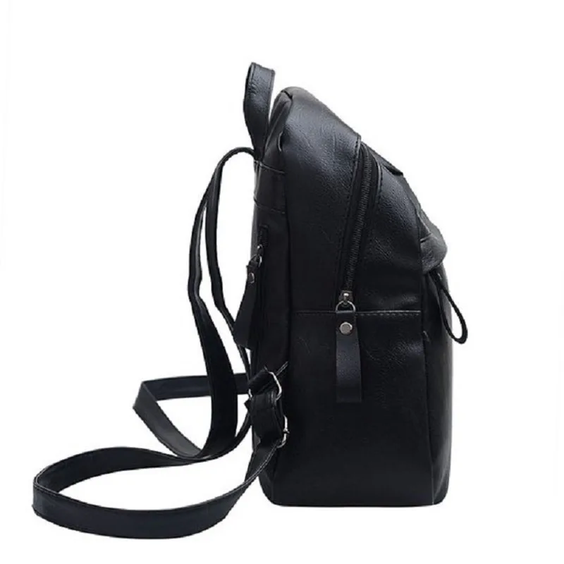 Высококачественный Женский рюкзак из искусственной кожи однотонные школьные