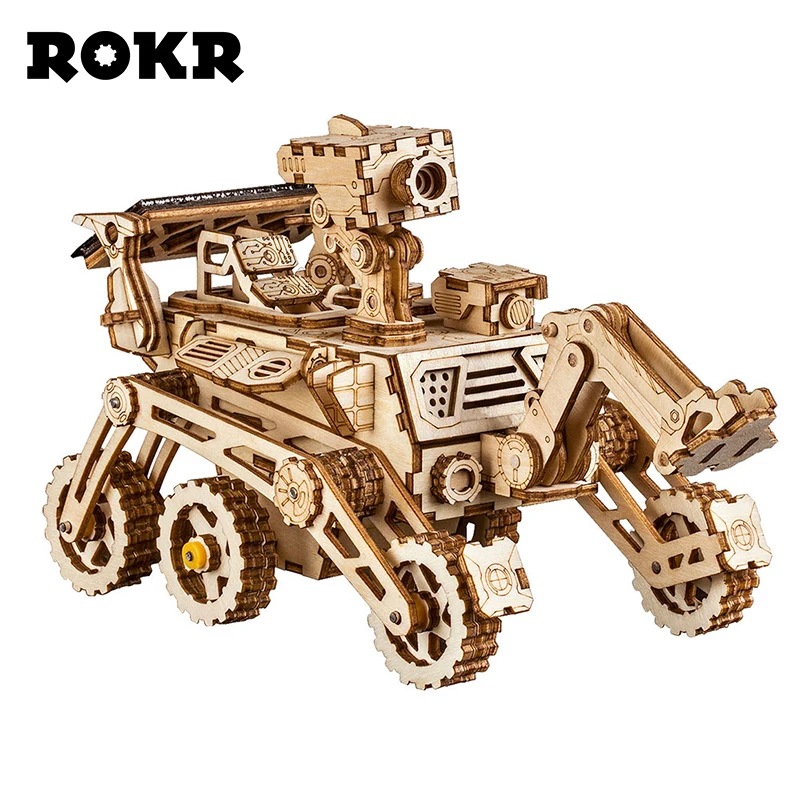 Rokr DIY игрушки на солнечной энергии Модель Строительный набор космическая Охота сборочные игрушки для детей дети взрослые LS402