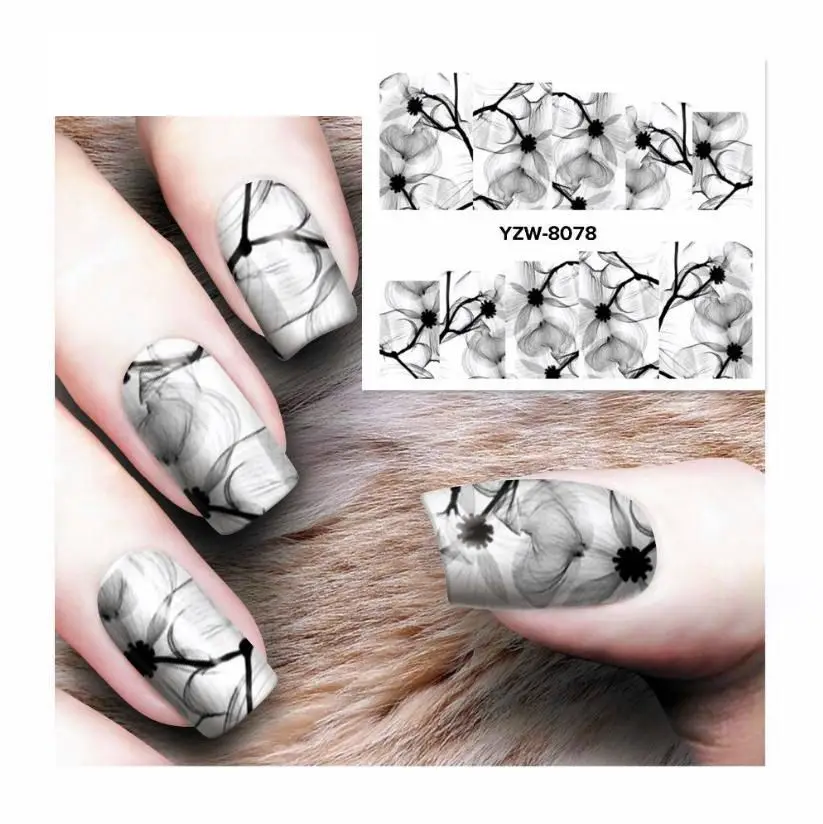 F.lashes 1 шт. Харадзюку небесные наклейки для ногтей с принтом модные переводные