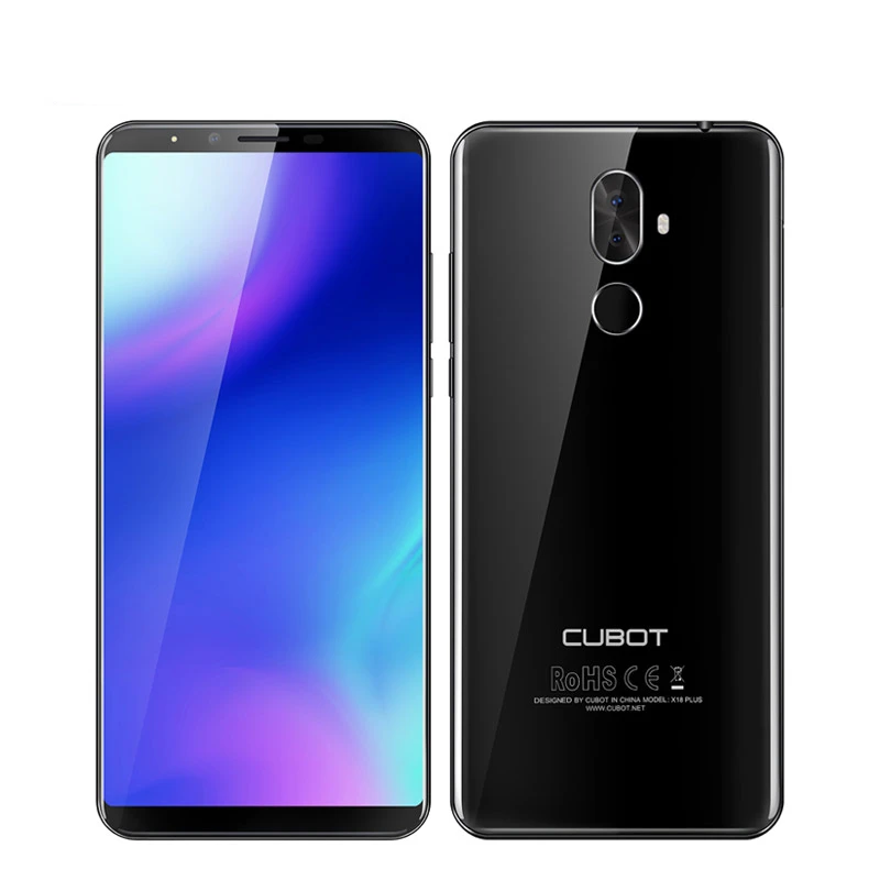 Black Мобильный телефон Cubot X18 Plus 5,9" 18:9 Android 8,0, Восьмиядерный процессор MT6750T, 4 Гб ОЗУ, 64 Гб ПЗУ, 16 Мп+ 2 Мп, двойная камера, 4000 мАч, 4G, смартфон - Цвет: Black