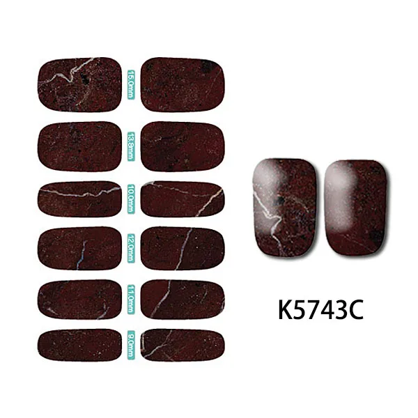 K5743C 28 K дизайн 1 шт цветные наклейки для ногтей полное покрытие переводная пленка наклейка Снежинка Цветок Наклейка для ногтей - Цвет: K5743C