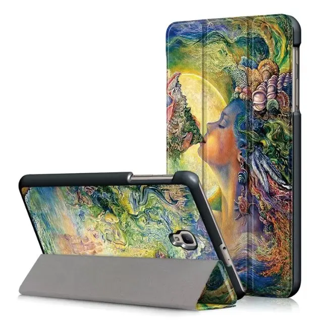 Ultra Slim Смарт откидной флип чехол для t380 защитный магнит Smart Cover для Samsung Galaxy Tab 8.0 t380 T385+ ручка - Цвет: Фиолетовый