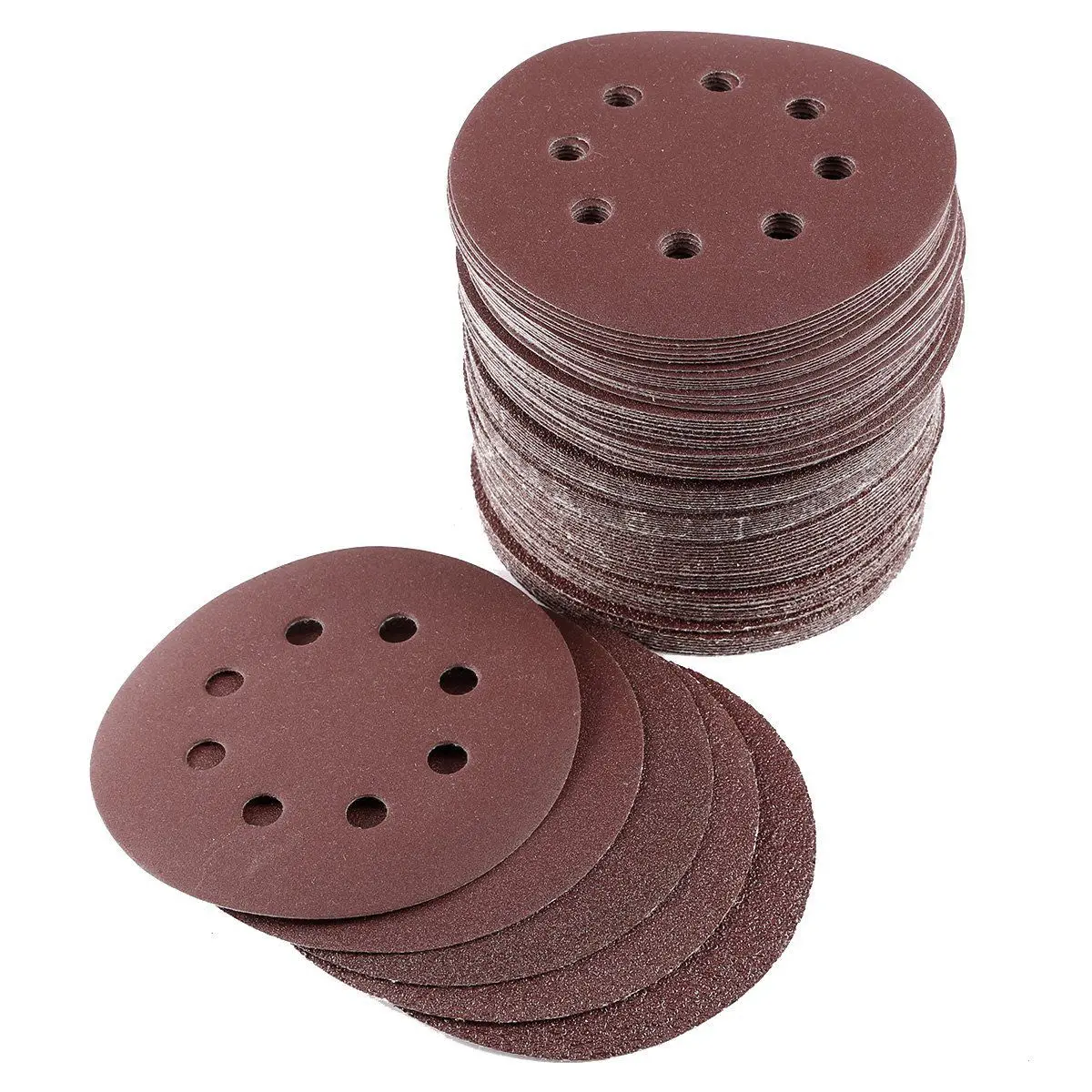 Горячая Распродажа 100x диски шлифовальные 125 мм Бумага абразивный Эмери