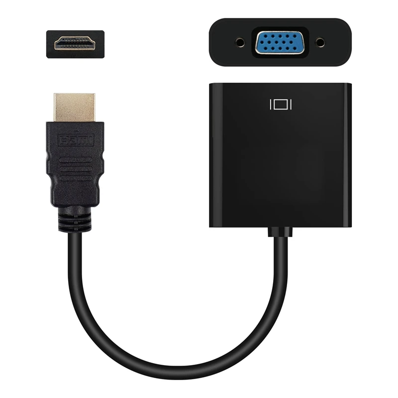 Welldiea HDMI to VGA Adapter кабели мужчин конвертер с разъемом адаптер 1080 P цифро аналоговый