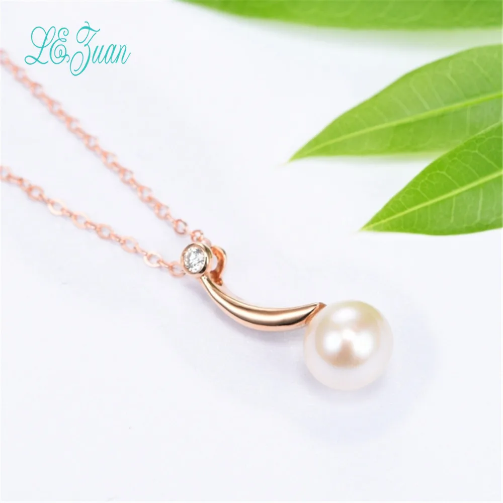 Цепочка женская из серебра 925 пробы с натуральным пресноводным жемчугом 18 К 0035