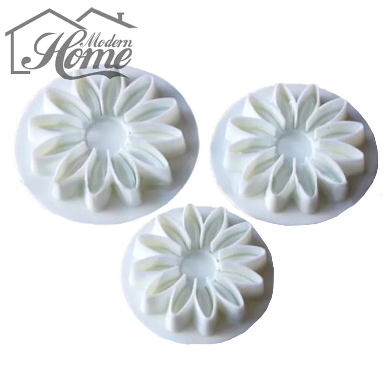 3 шт./компл. Подсолнух цветок маргаритки помадка торт печенья Плунжер резак