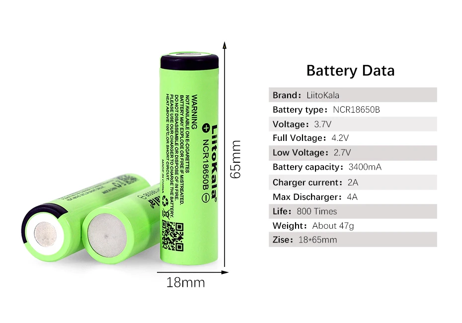 Новинка Liitokala 18650 3400mAh литиевая батарея NCR18650B 3,7 V батареи для фонарей ues