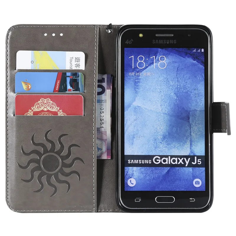 Чехол для Samsung J5 2016 чехол из искусственной кожи и силикона телефона Galaxy J510 J510Fn J510F