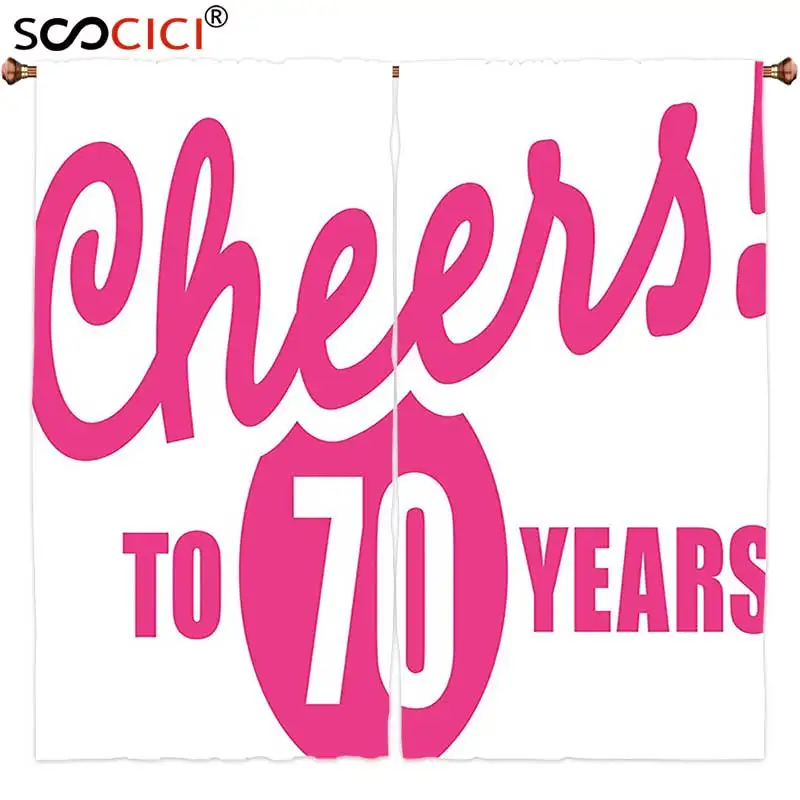 Оконные шторы обработаны 2 панелями 70 День рождения Декорации для лет ручная