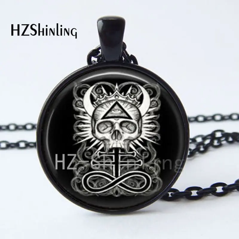 Новое поступление, ожерелье с подвеской Illuminati, сатанинское, Бафомет, масон, Лилит, пентаграмма, подвеска с художественной фотографией, ожерелье HZ1