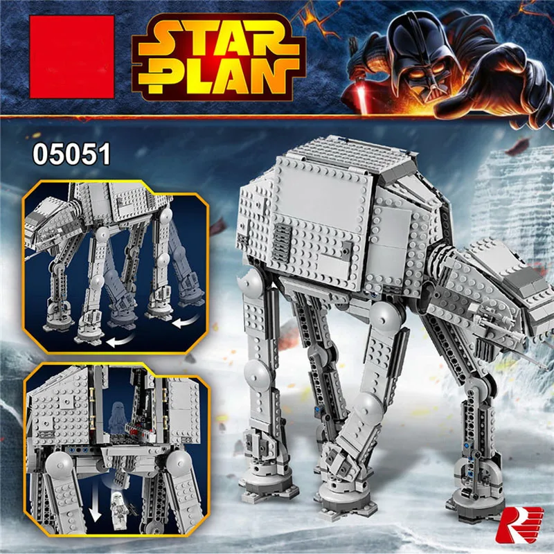 Звездные войны серии AT-AT транспорт панцирь Робот строительные блоки DIY Мини