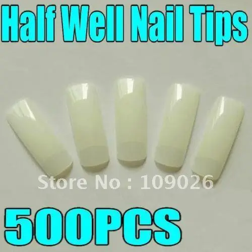 

500 PCS NATURAL COLOR Half Cover NAIL TIPS