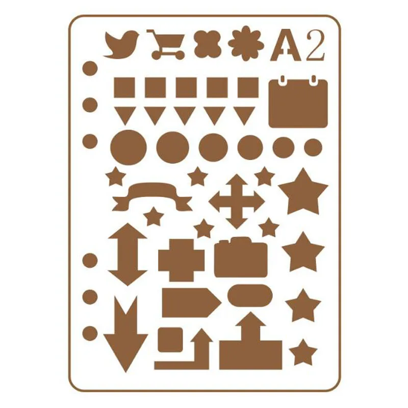 

Stencil Symbol Painting Template Embossing Craft Accessories Sjablonen Scrapbooking Reusable Decoration Office School Supplies