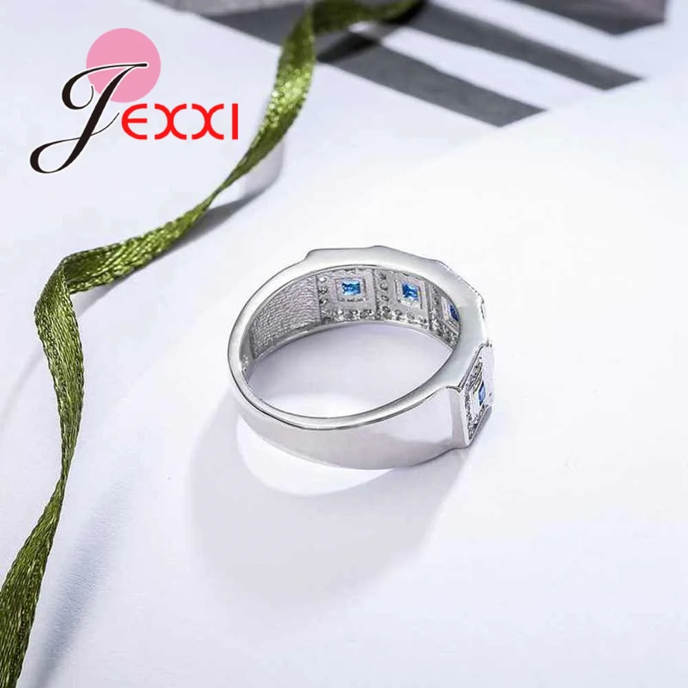 

Top Quality Simple Style Ring Cubic Zirconia Paved Lovers 925 Sterling Silver for Women Wedding Ring Jewelry Wholesale