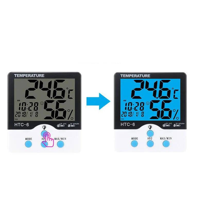 Цифровой Внутренний Измеритель температуры и влажности электронный Большой