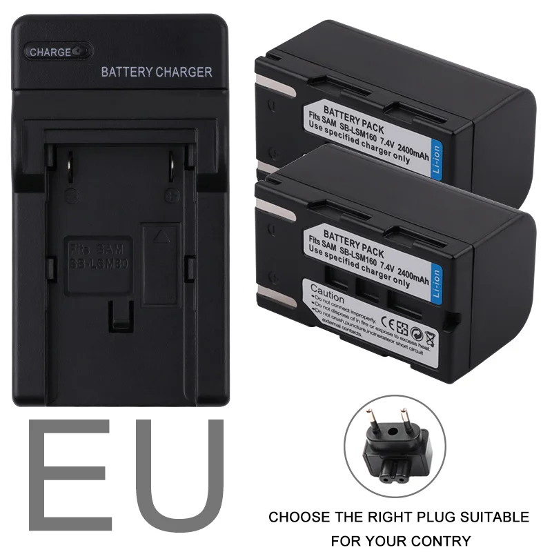 EU 2X SB-LSM160 SB LSM160 Перезаряжаемые Батарея+ ЖК-дисплей Батарея Зарядное устройство для samsung D351I DC161 DC565 SC-DC163 SC-DC164 D352ISC-DC163 30 - Цвет: EU