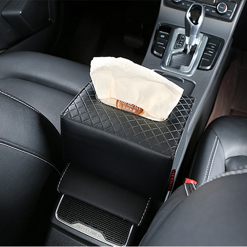 Автомобильный подлокотник коробка для салфеток креативный держатель кожаного