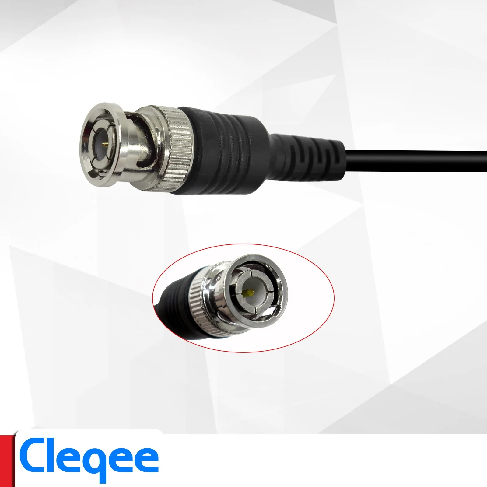 Фото Cleqee P1013 BNC Q9 штепсельная вилка к BNC Q9 штепсельная вилка осциллографа тестовый зонд кабель вывод 100 см №5