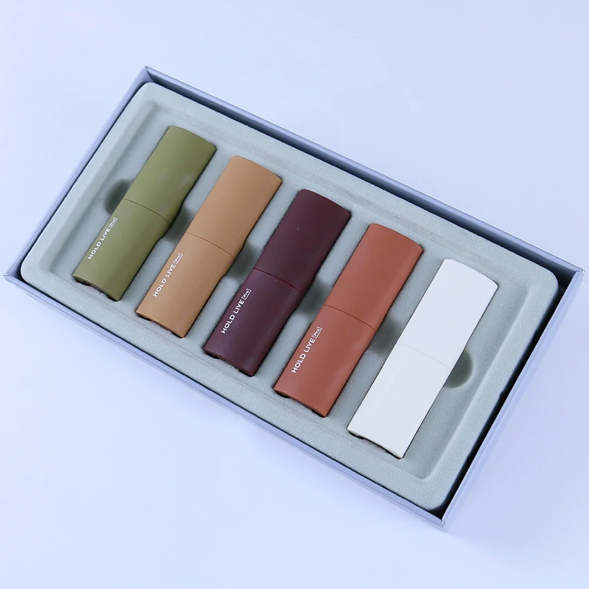 Удерживающий живой 5 видов цветов Матовый жидкий блеск для губ Макияж стойкий
