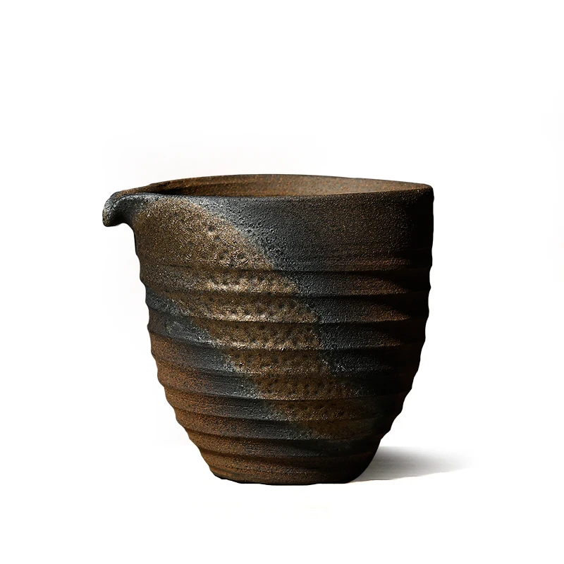 Zen в японском стиле винтажная грубая гончарная ярмарка чашка для справедливости
