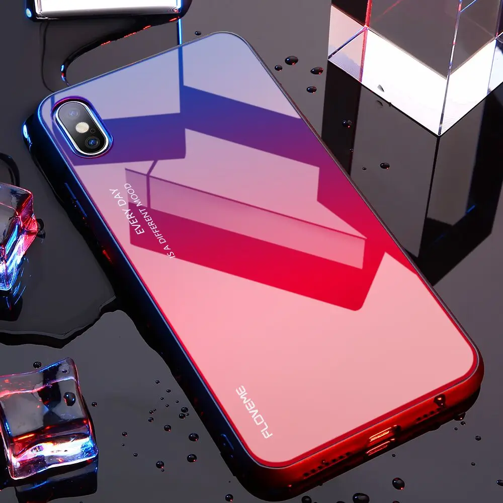 FLOVEME Tempered Glass Case For Samsung Galaxy Note 10 Pro S10 5G S9 S8 Plus 9 8 A40 A50 Luxury Silicone Bumper |