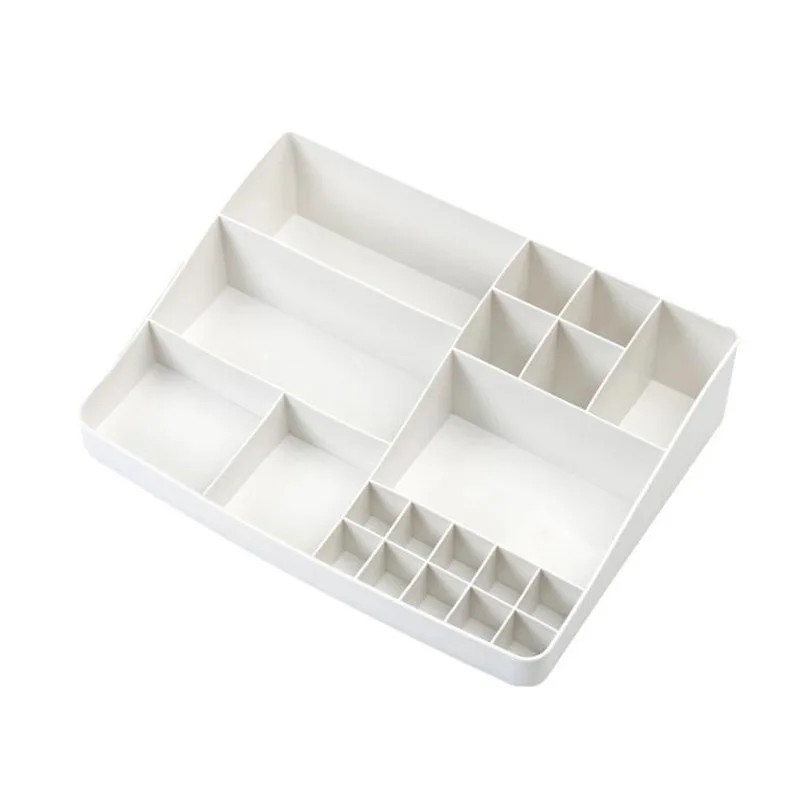 

Minimalist Desktop Cosmetics Storage Box 13 Grid Large Capacity Plastic Household Items