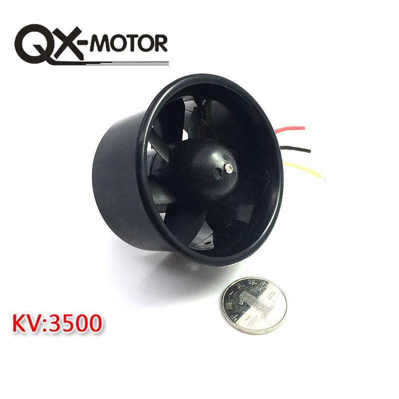 QX MOTOR бесщеточный мотор 55 мм 6 лезвий EDF импеллер с QF2611 3500KV и 30A esc дрона
