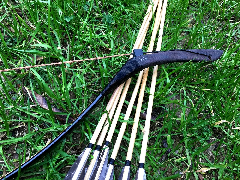 Стрельбы из лука длинный охотничий китайский Рекурсивный 20lb до 60lb + 6 деревянных