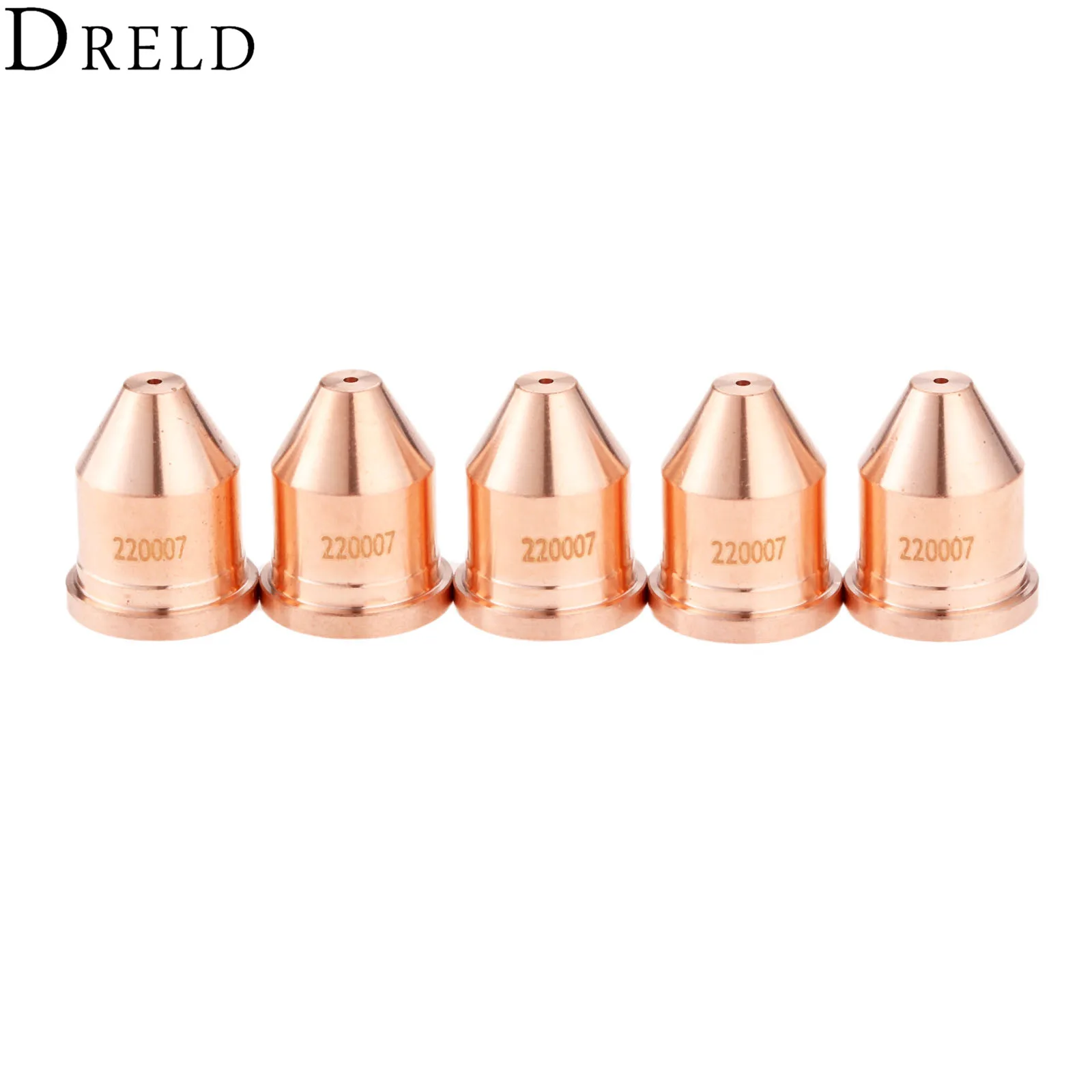 DRELD 5 шт. 60A сопла/советы 220007 подходит для 1000 1250 1650 RT60 RT80 плазменной резки факел Расходные сварки пайка поставок