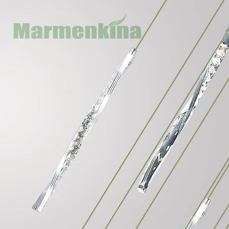 売却 ホテルヴィラデュプレックス階段クリスタルシャンデリアヴィラランプレストランスパイラル階段ledランプ。