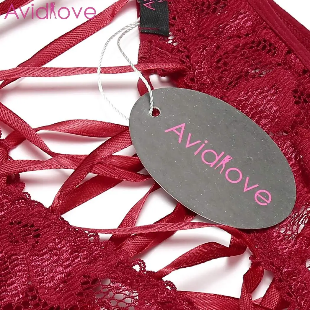 Avidlove Женское боди сексуальное нижнее белье чулки тело костюм кружева v образным