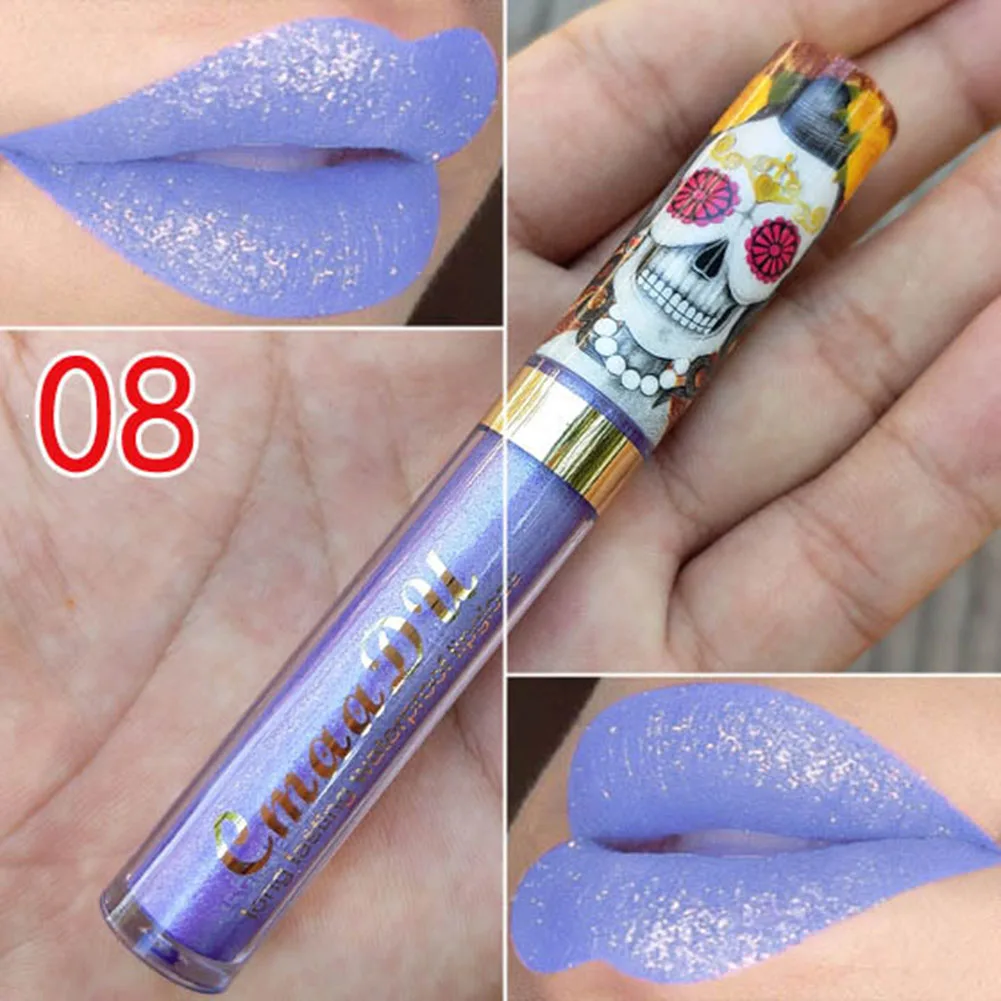 Водонепроницаемый металлик Матовая жидкая Губная помада блеск Блеск для губ