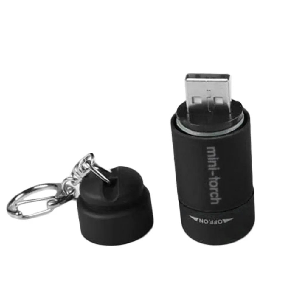 Популярный мини брелок Карманный фонарь USB Перезаряжаемый светодиодный светильник вспышка светильник 0,3 Вт 25лм многоцветный Мини-фонарь