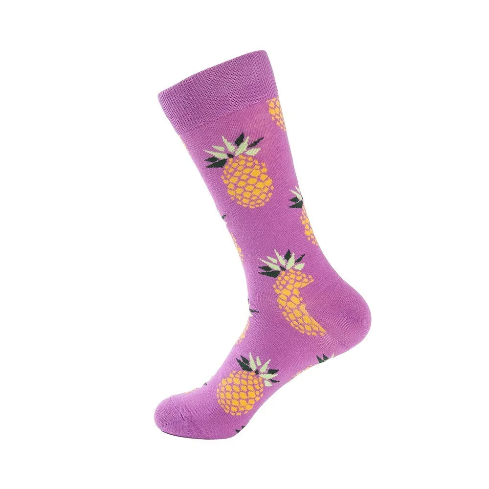 PEONFLY скейтборд Chaussette Homme модные Фрукты Ананас черешня мужские носки для девочек