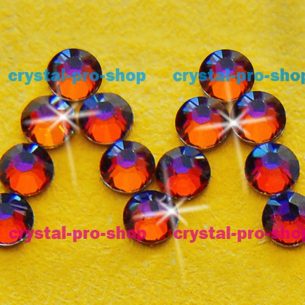 Swarovski Elements Volcano (VOL) (No Hotfix/Hotfix) Iron On (ss5 ss34) (2 мм 7 мм) плоские прозрачные стразы|rhinestone