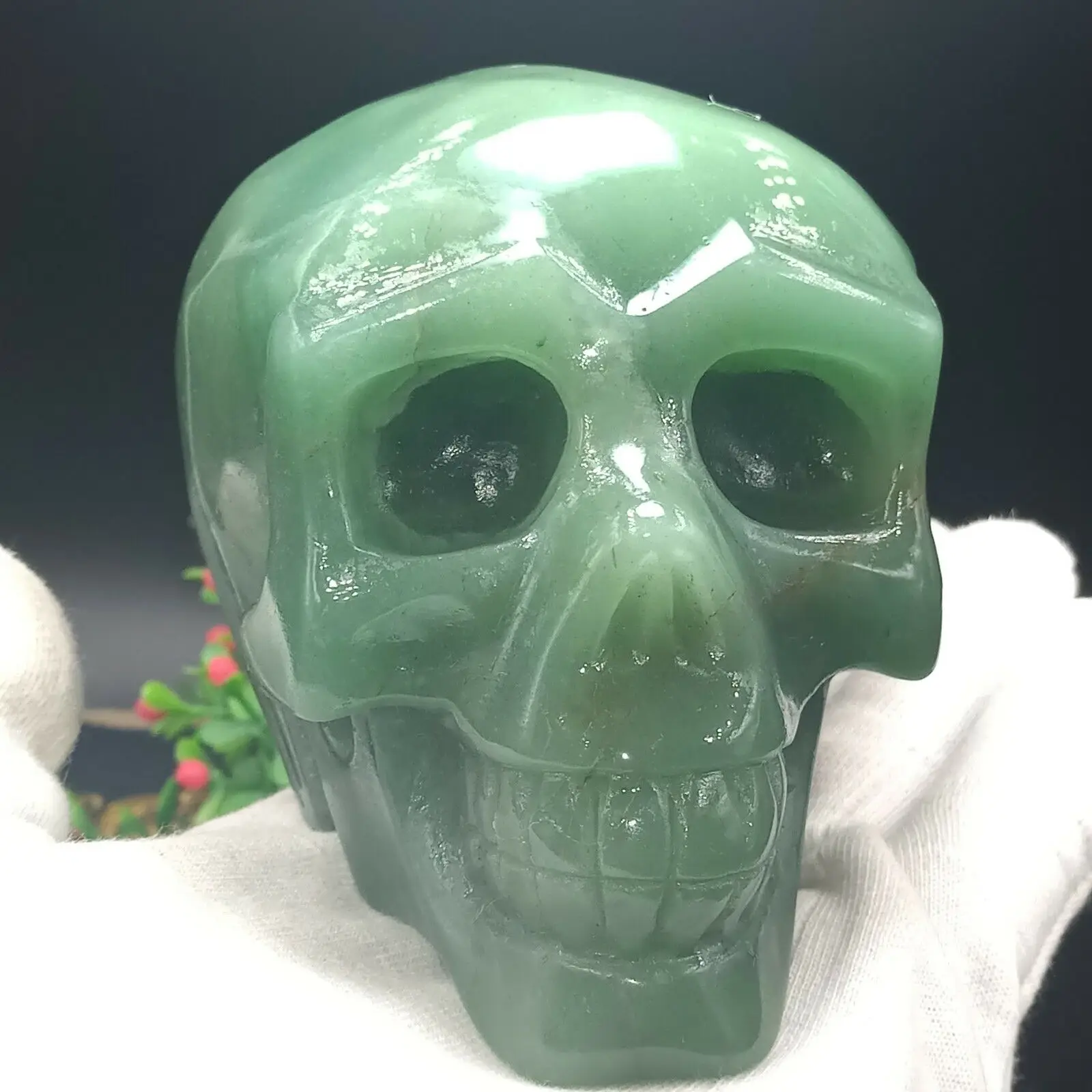 

995g meditation and healing of skull carved with natural dongling jade