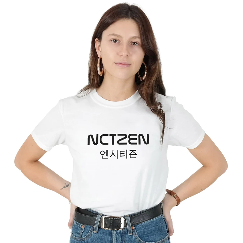 Женская футболка NCTZEN хлопковая с коротким рукавом модная летняя топы KPOP NCT Fandom