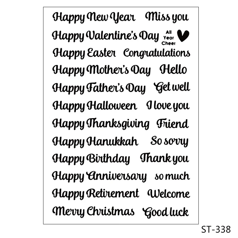 

Various Festival Names Silicone Clear Stamps/Seal For DIY Scrapbooking Decorative Card Making Craft Fun Decoration Supplies