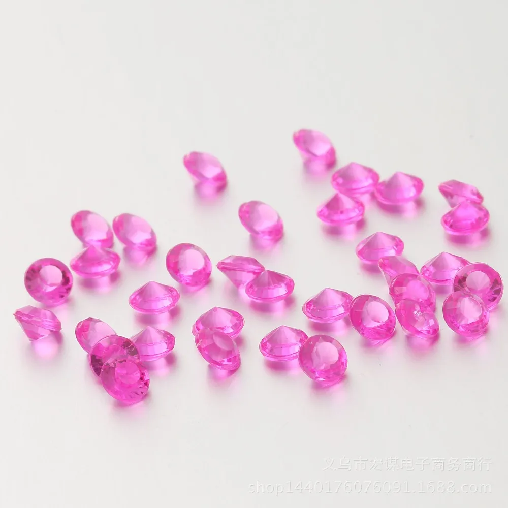 500 шт. 6 мм цветной акриловый искусственный бриллиант для украшения дня рождения