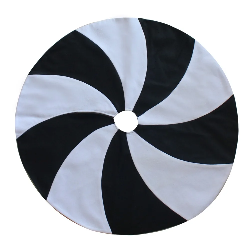 Очень большая белая и черная юбка в стиле пэчворк на рождественскую елку 36/50