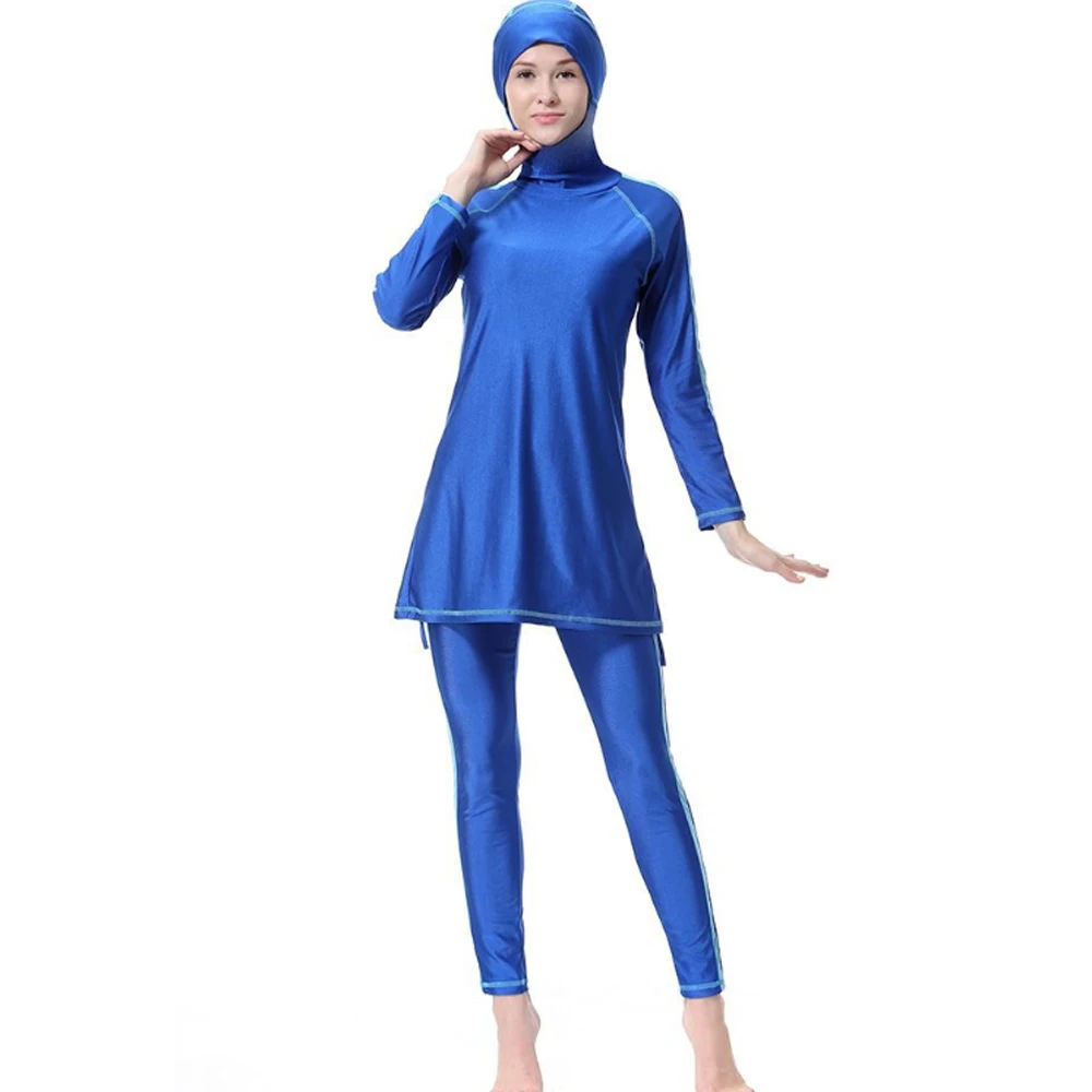 Большие размеры Мусульманский купальники женские 2018 женский купальный костюм